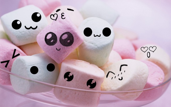 cute smiley face marshmallows